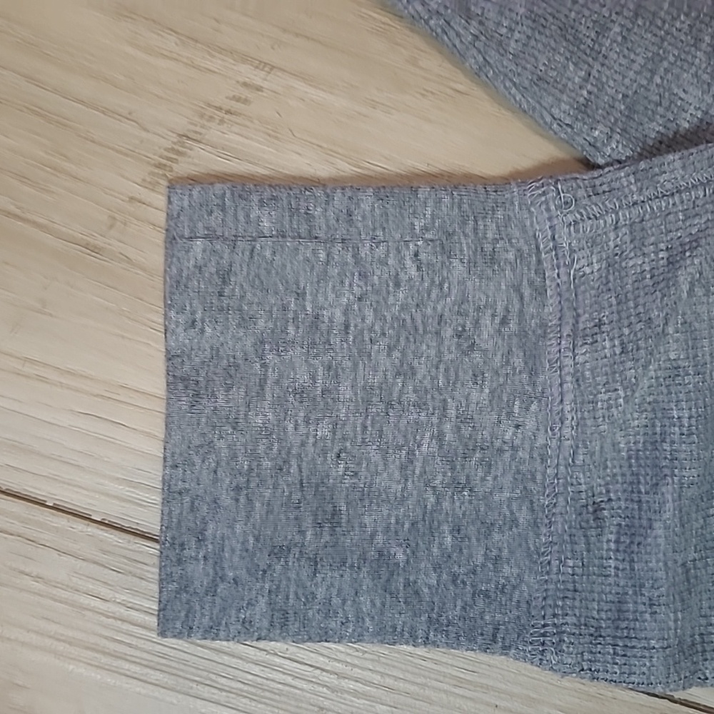Victoria's Secret PINK Pajama One Piece Med Gray Fair Isle Thermal Back Flap - Picture 7 of 8